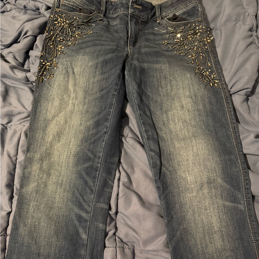 Embellished Blue Jeans